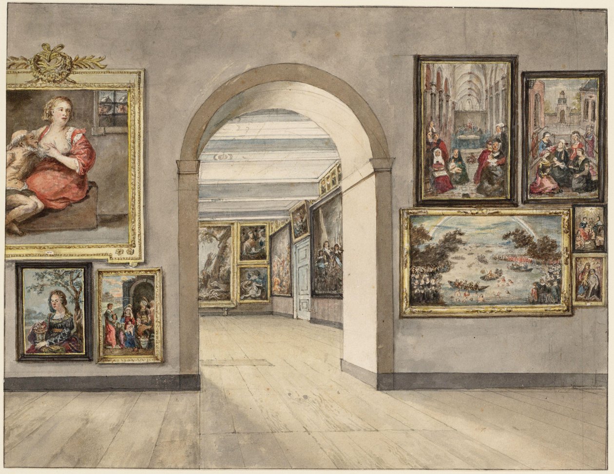 Interior do Trippenhuis de Gerrit Lamberts