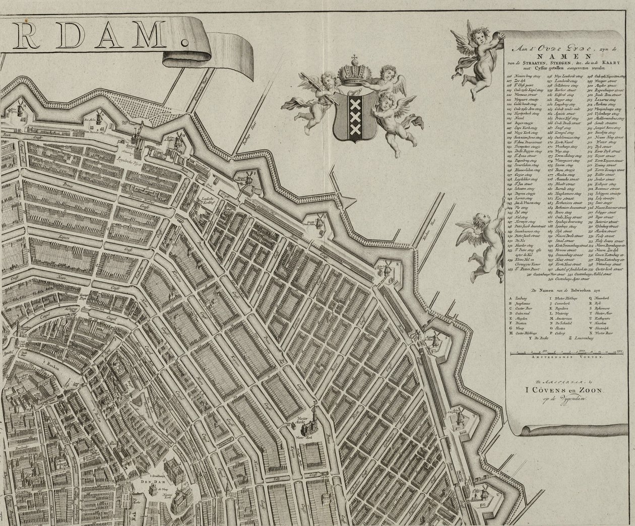 Mapa de Amsterdã por Gerrit de Broen de Gerrit de Broen