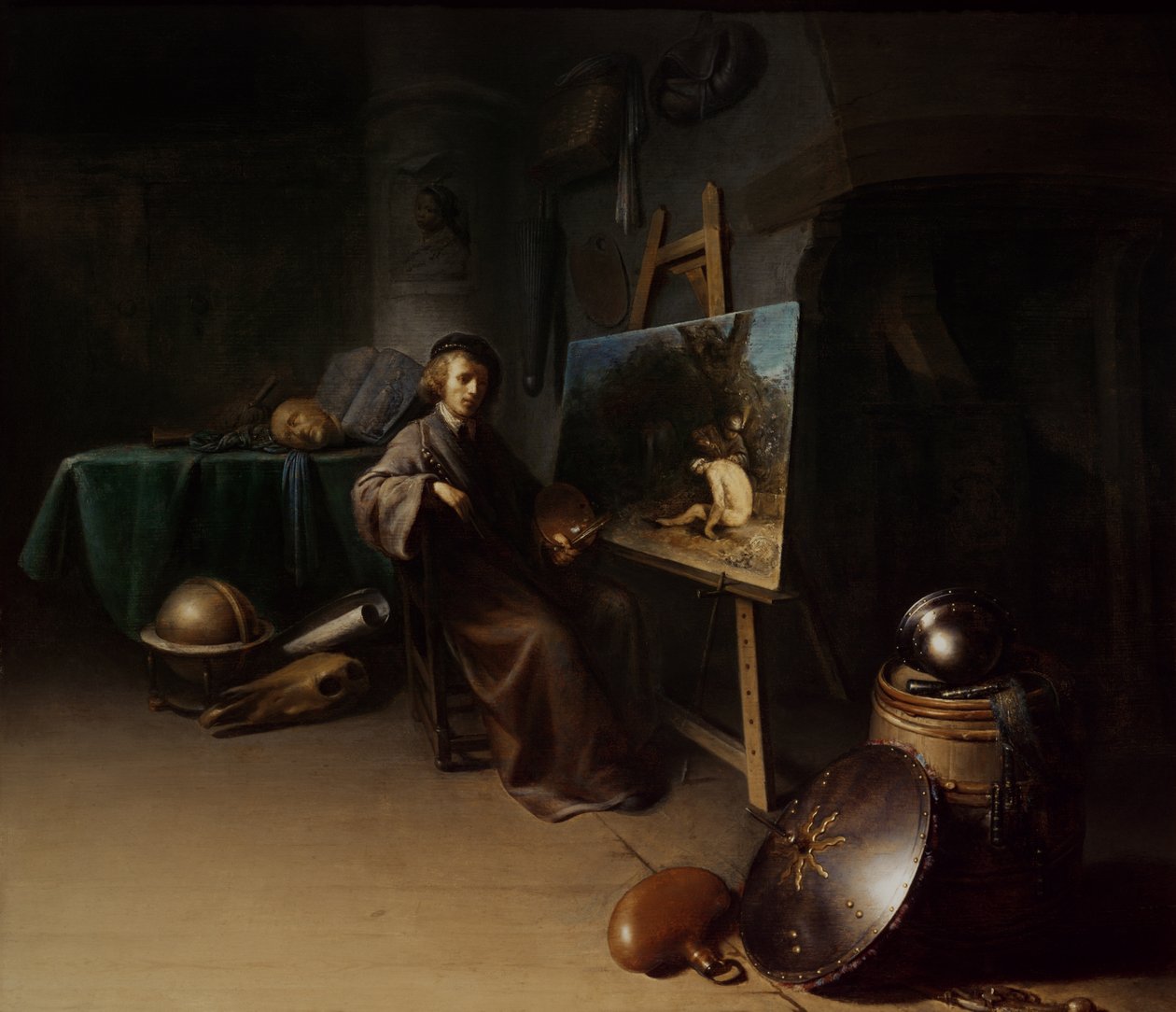 Artista em seu ateliê de Gerrit Dou