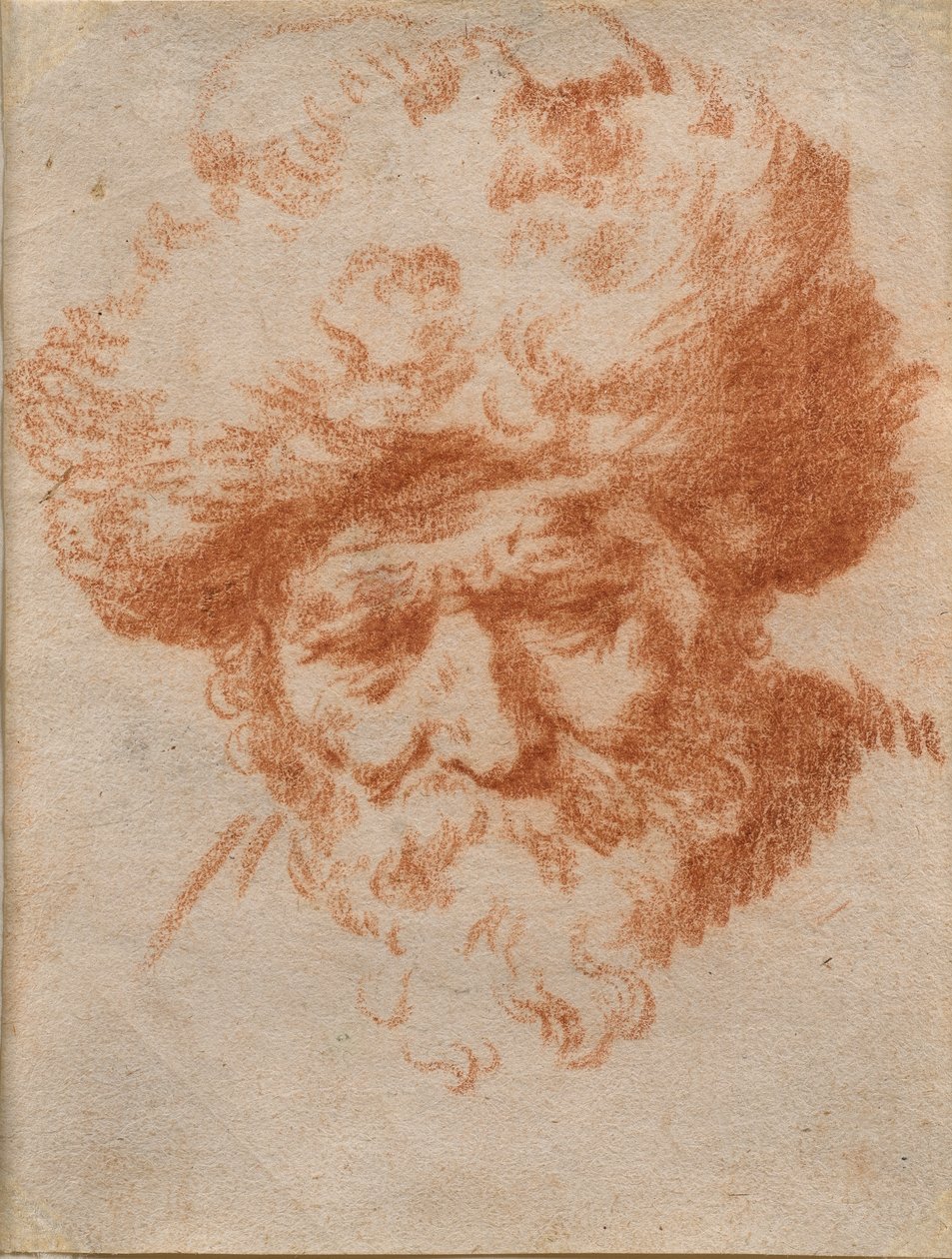Uma Alegoria de Inverno: Cabeça de um Velho Vestindo um Boné de Pele de Gerrit Adriaensz (attr.to) Berckheyde