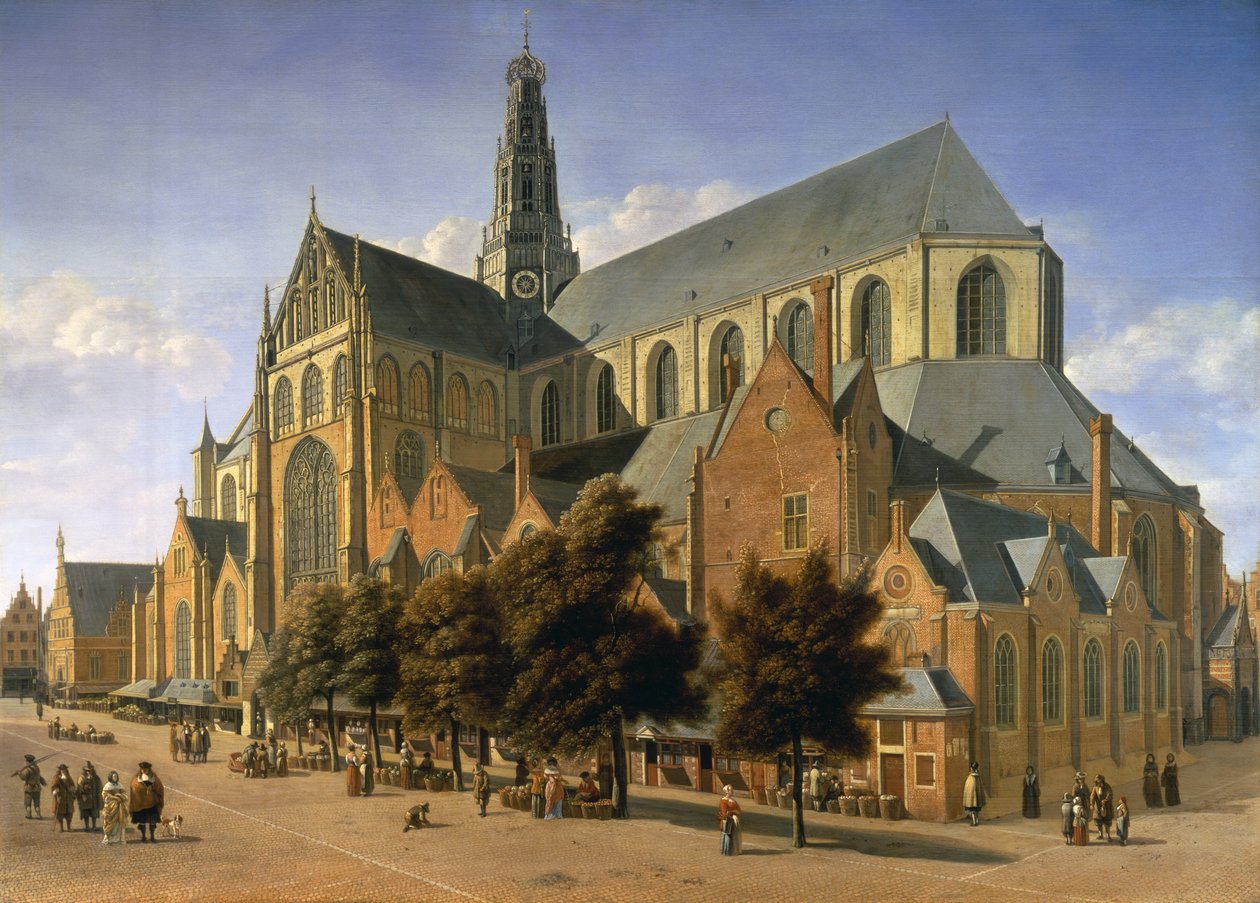 Igreja de St. Bavo em Haarlem, 1666 de Gerrit Adriaensz Berckheyde