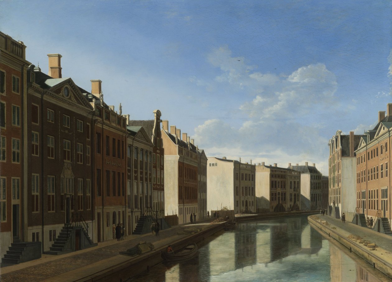 A "Golden Bend" em Herengracht, Amsterdã do Leste de Gerrit Adriaensz Berckheyde