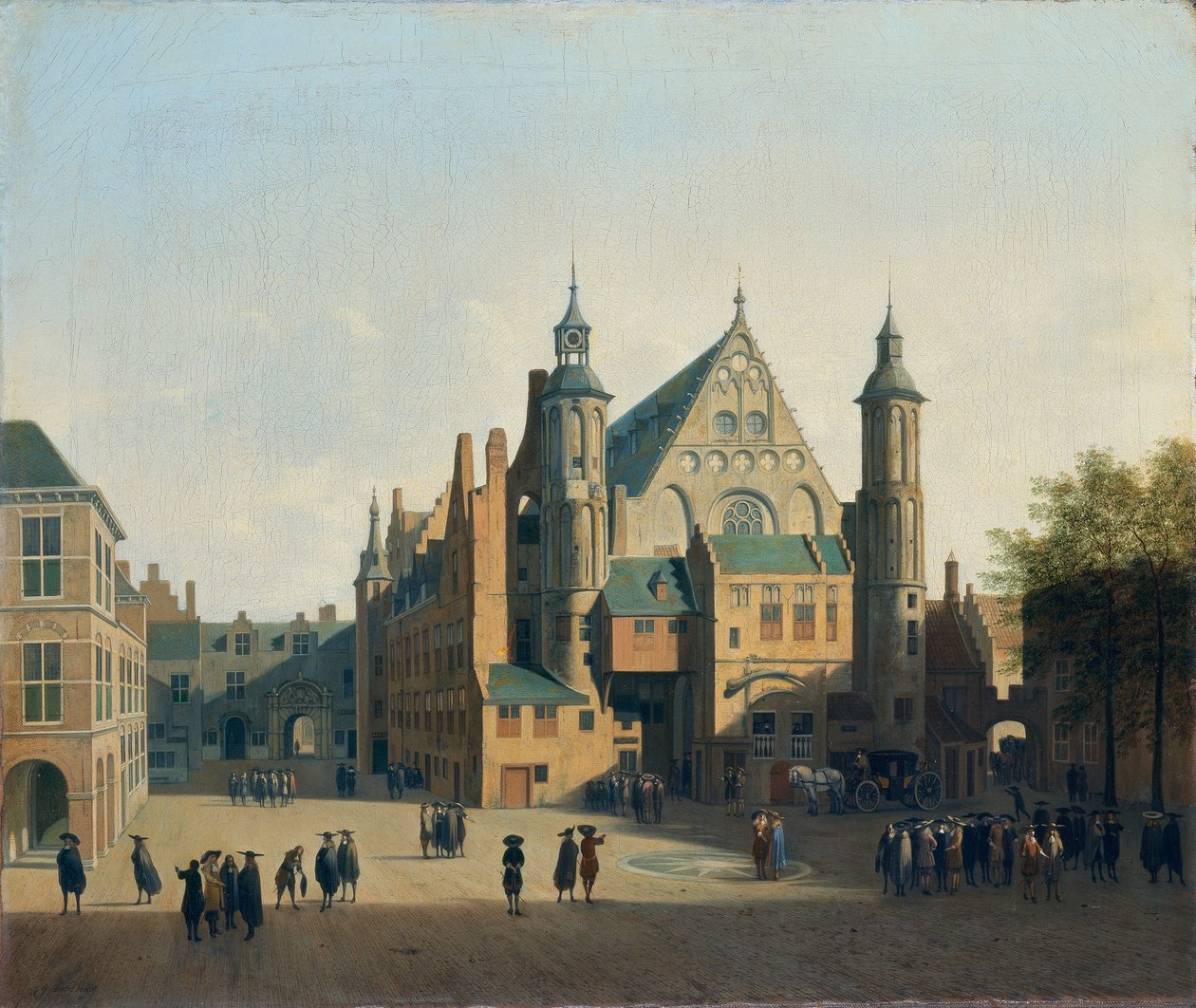 Vista do Binnennhof em Haia de Gerrit Adriaenszoon Berckheyde