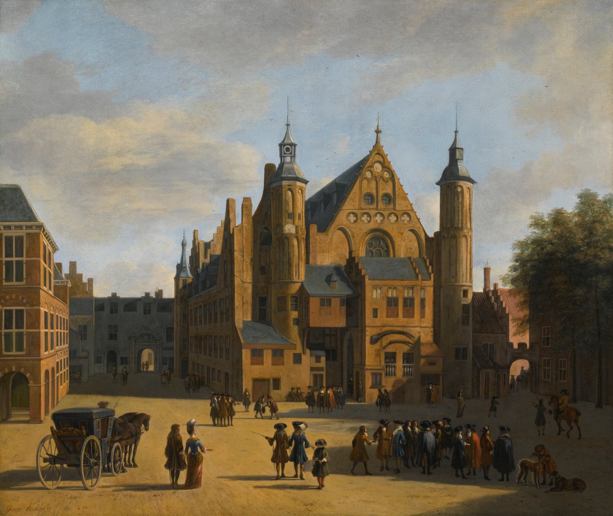 Vista do Binnennhof em Haia de Gerrit Adriaenszoon Berckheyde