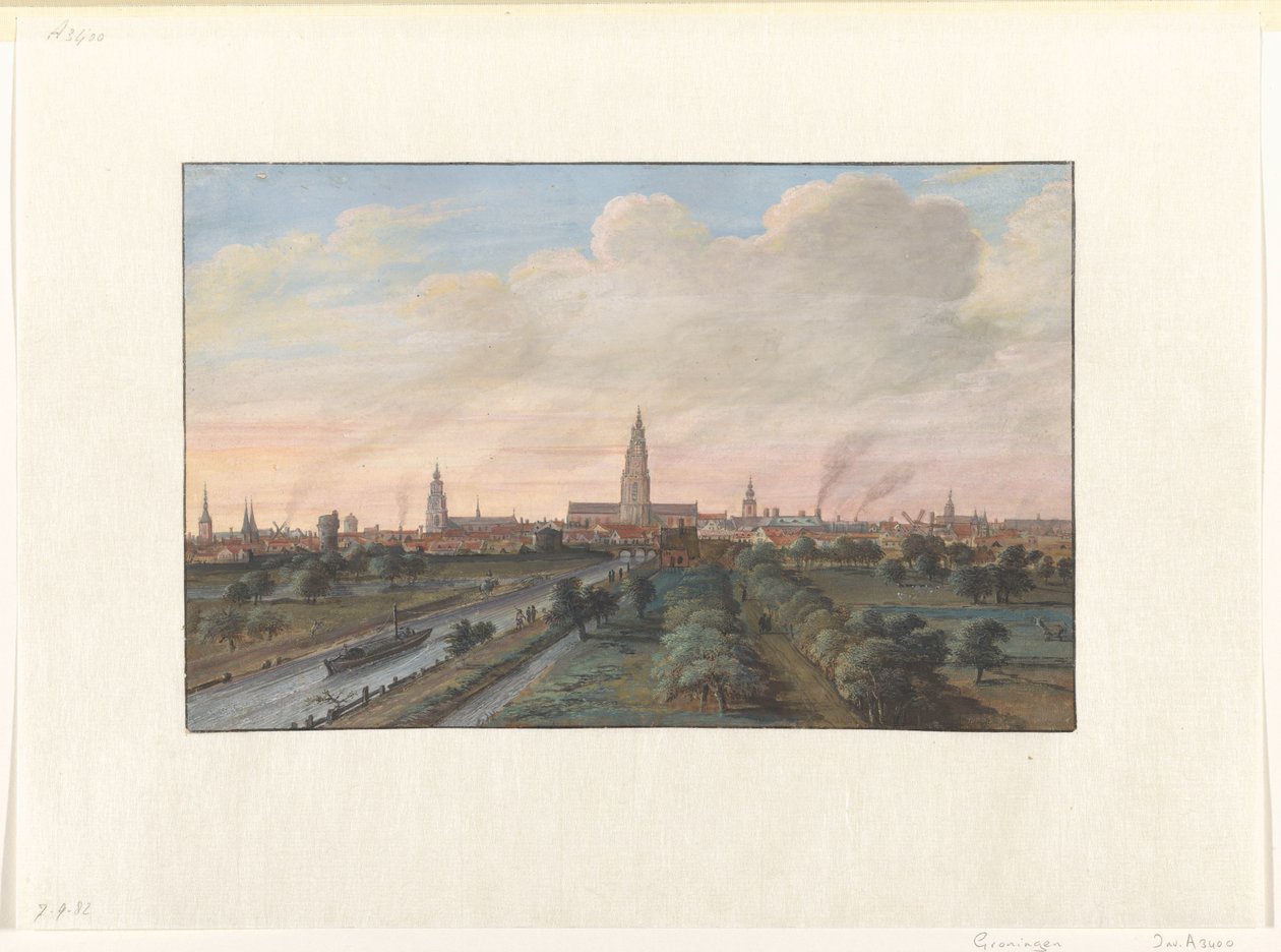 Vista da cidade de Groningen de Gerrit Battem