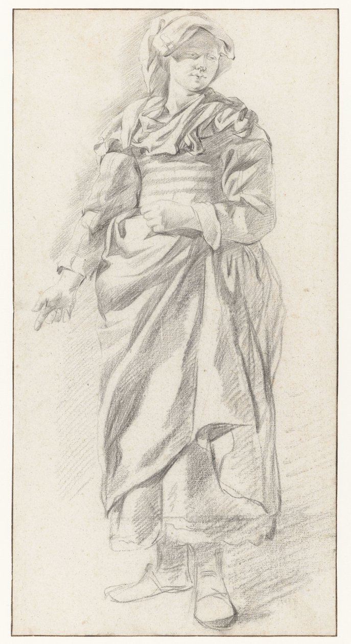 Mulheres de Pé, Vistas de Frente de Gerrit Berckheyde