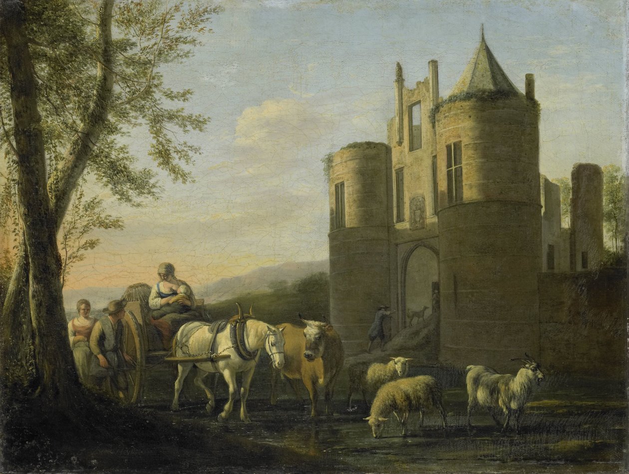 O portão principal para o Castelo de Egmond de Gerrit Berckheyde