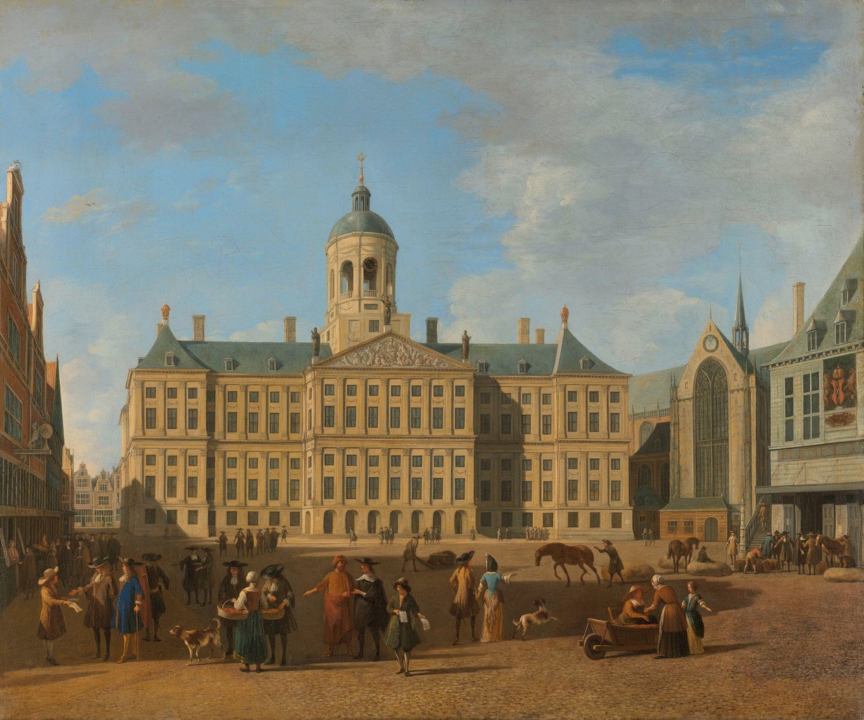 A Câmara Municipal na Praça Dam, Amsterdã A Câmara Municipal na Barragem, Amesterdão de Gerrit Berckheyde