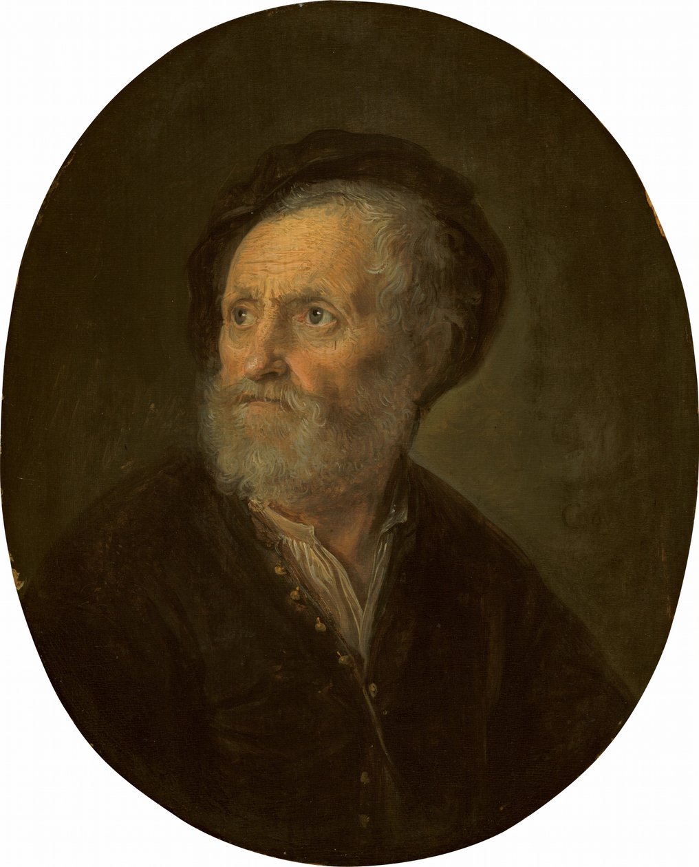 Busto de um homem barbudo, c. 16421645. de Gerrit Dou