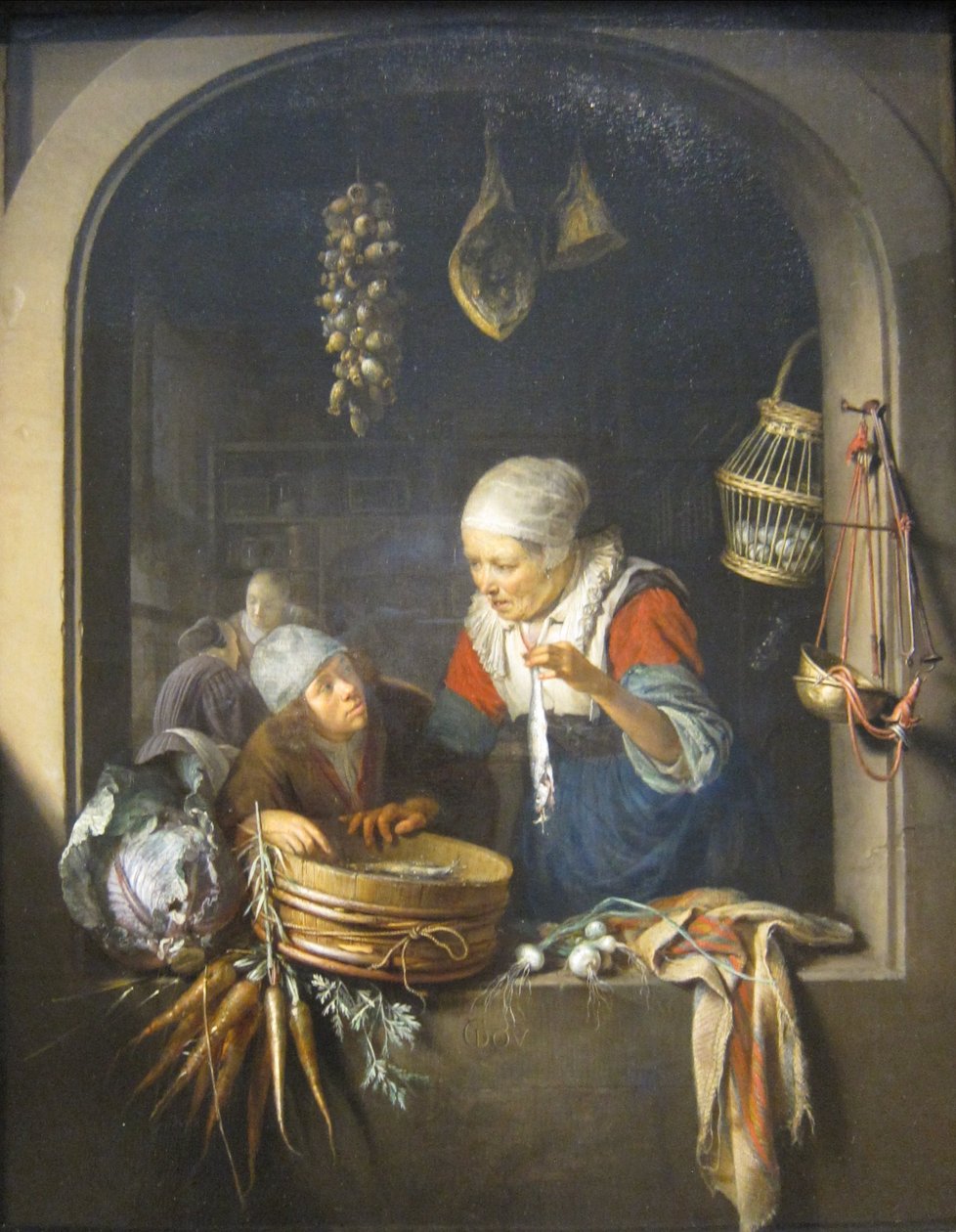 O vendedor de arenques e o rapaz de Gerrit Dou