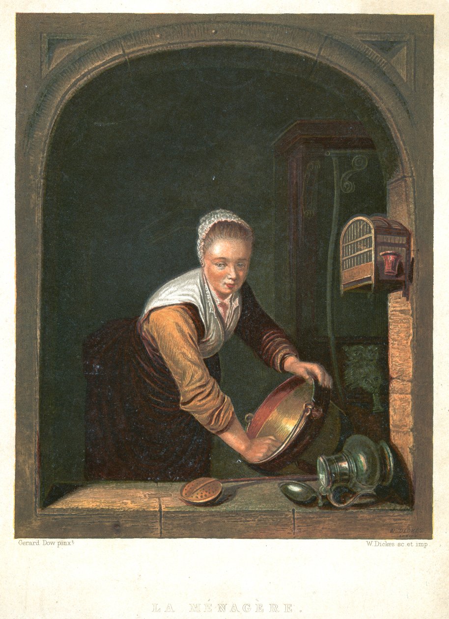 O Menagere, c1630-1670 de Gerrit Dou