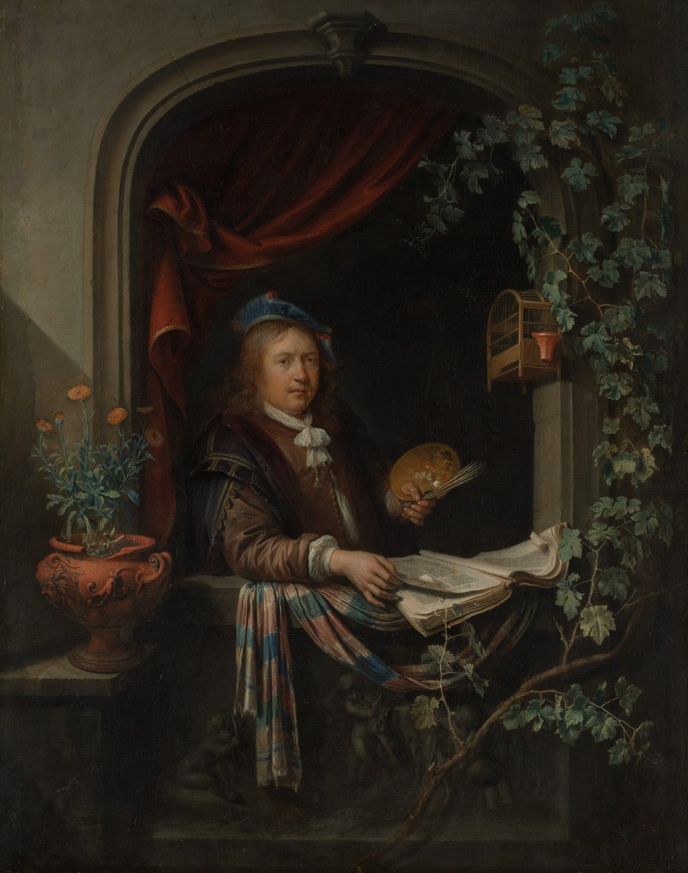 Auto-retrato, c. 1665. de Gerrit Dou