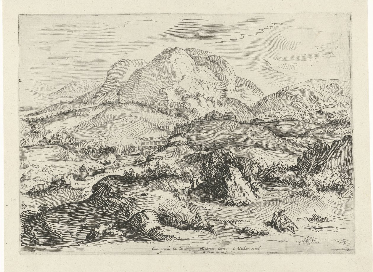paisagem de montanha Paisagens (título da série) de Gerrit Gauw