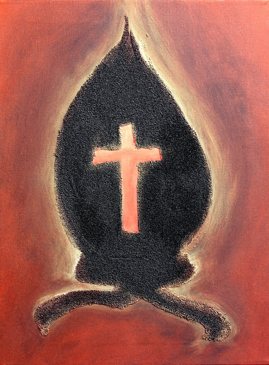 Crown 16, 2013 (areia e acrílico sobre tela) de Gerrit Greve