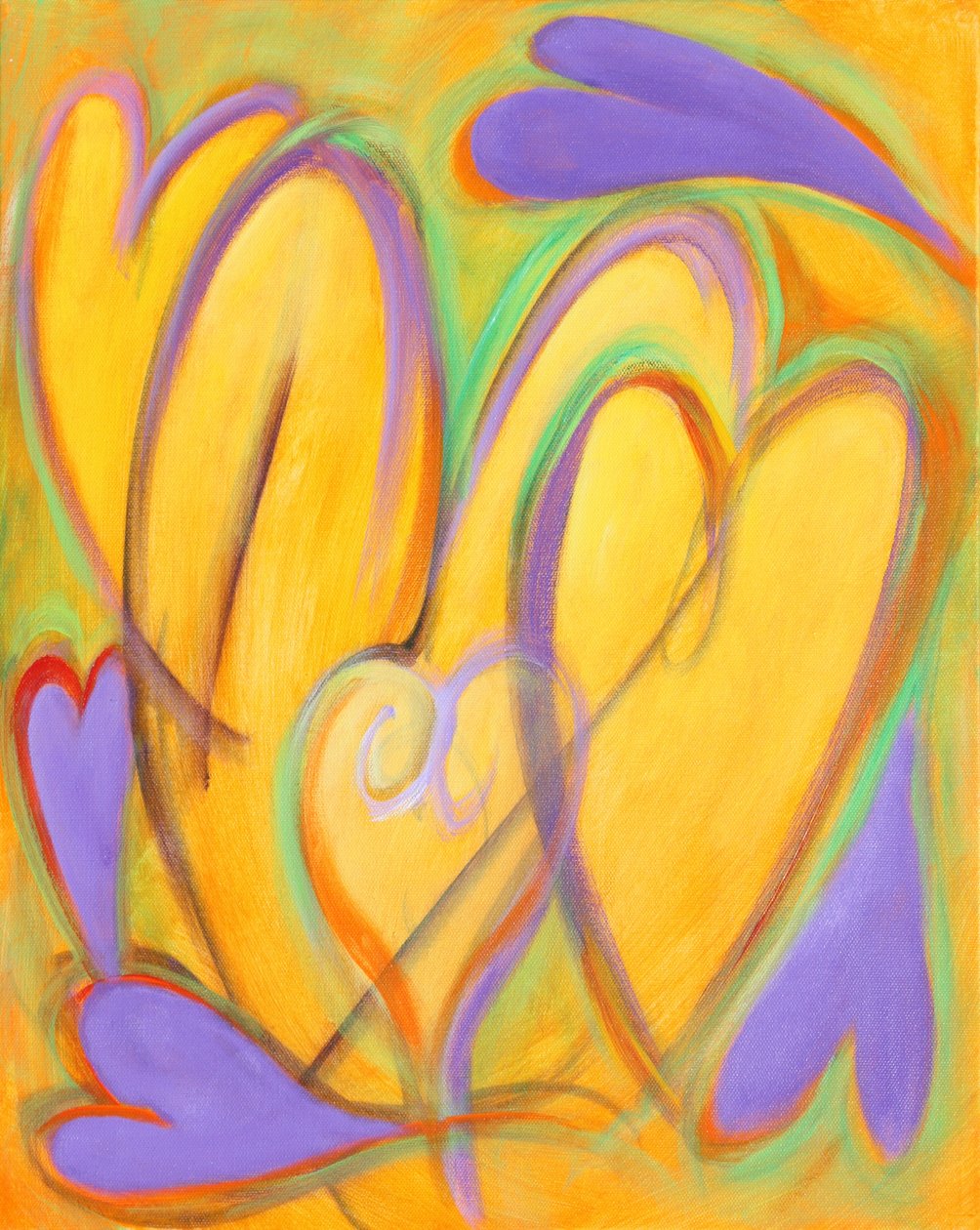 G Hearts 11, 2016 (acrílico sobre tela) de Gerrit Greve