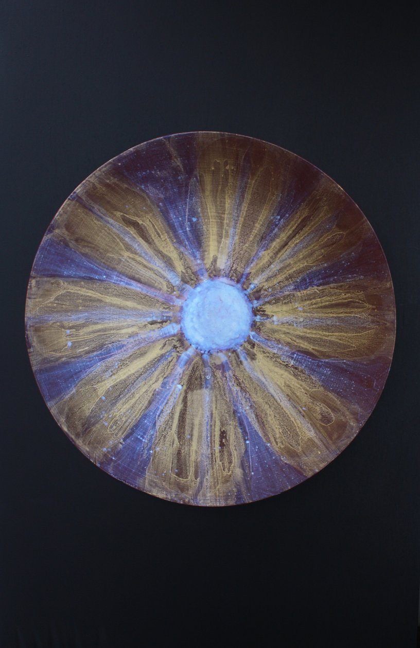 Vessel 34, 2023 (Acrílico sobre taça de bambu) de Gerrit Greve