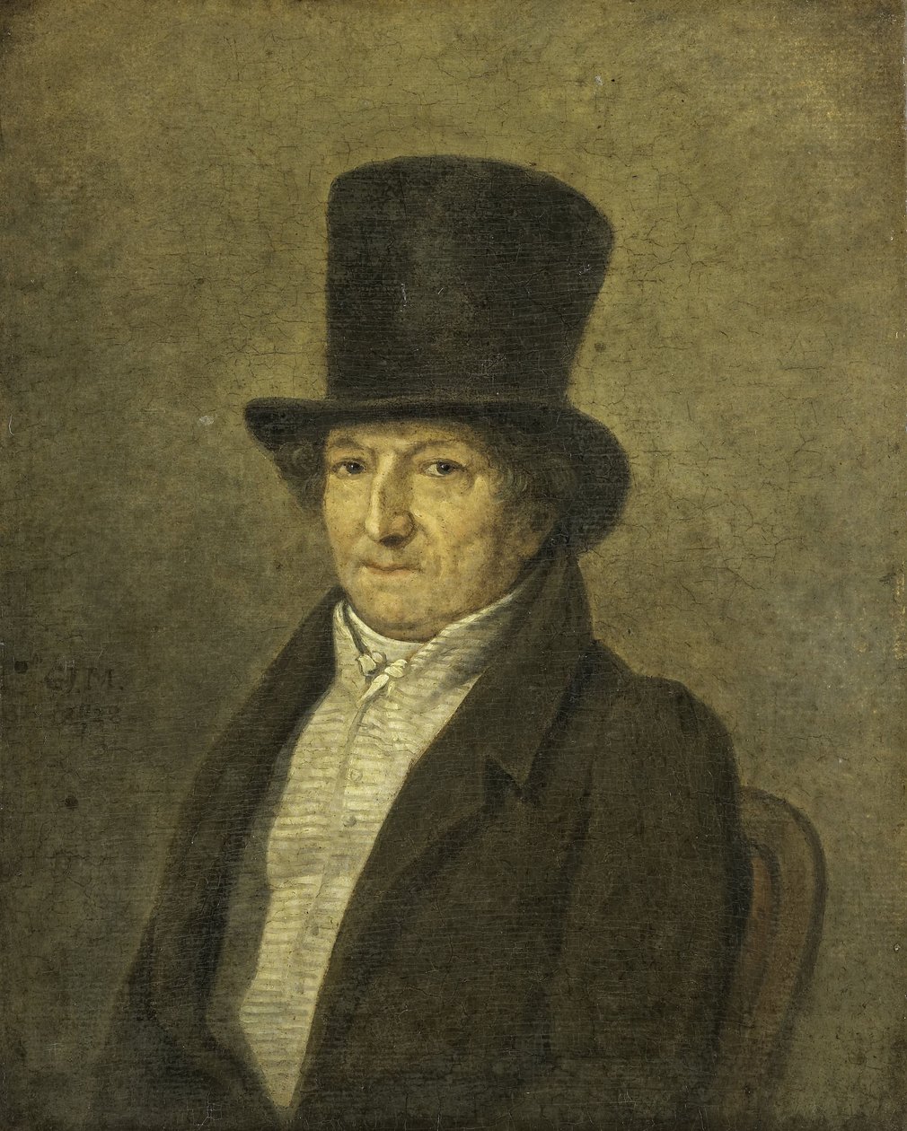 Retrato de Jean Bernard, colecionador de arte e pintor em Amsterdã de Gerrit Jan Michaëlis