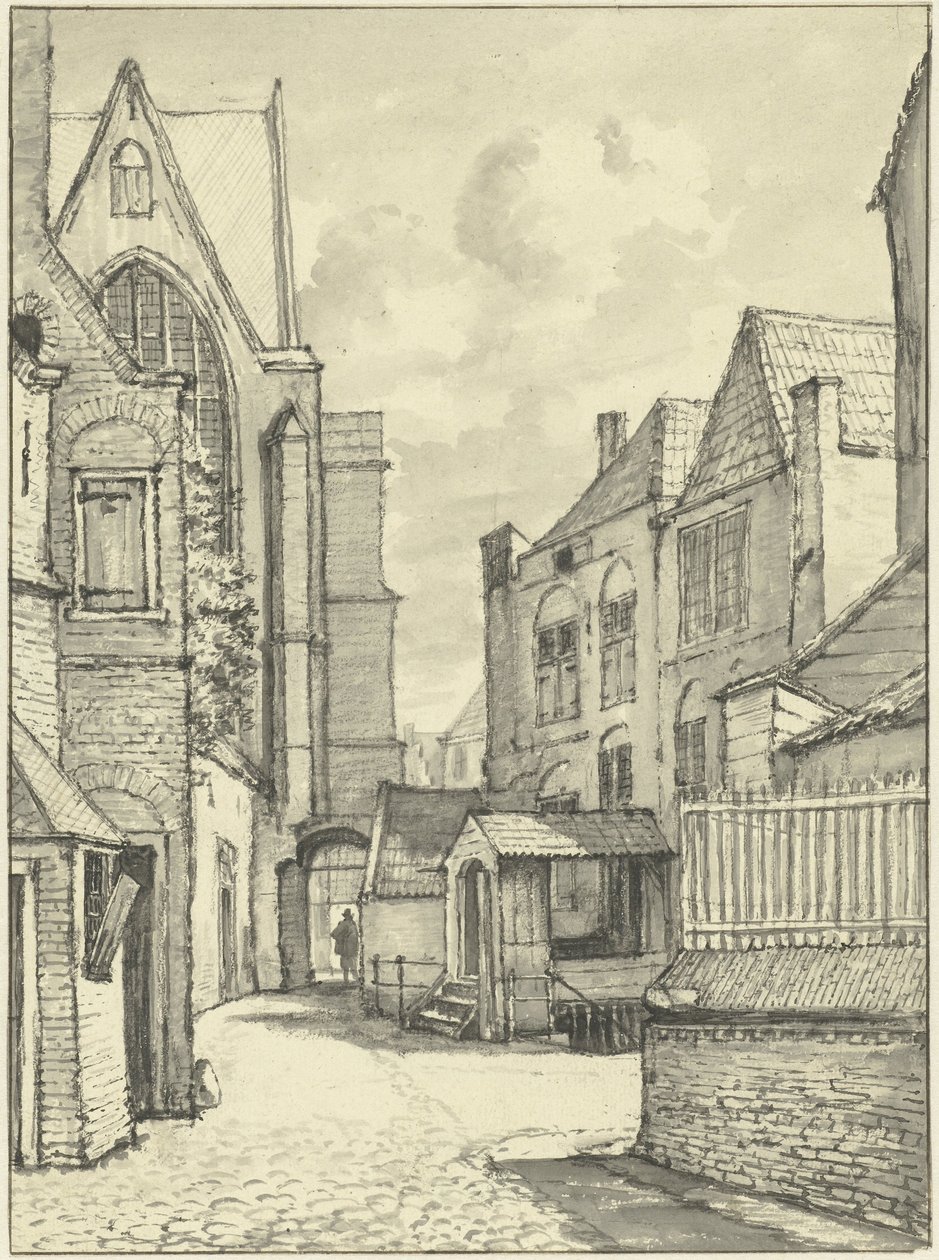 O St. Janskerk ou Grote Kerk em Gouda de Gerrit Lamberts