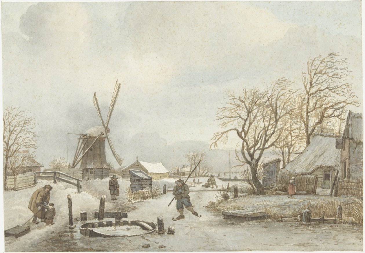 Paisagem de Inverno de Gerrit Lamberts