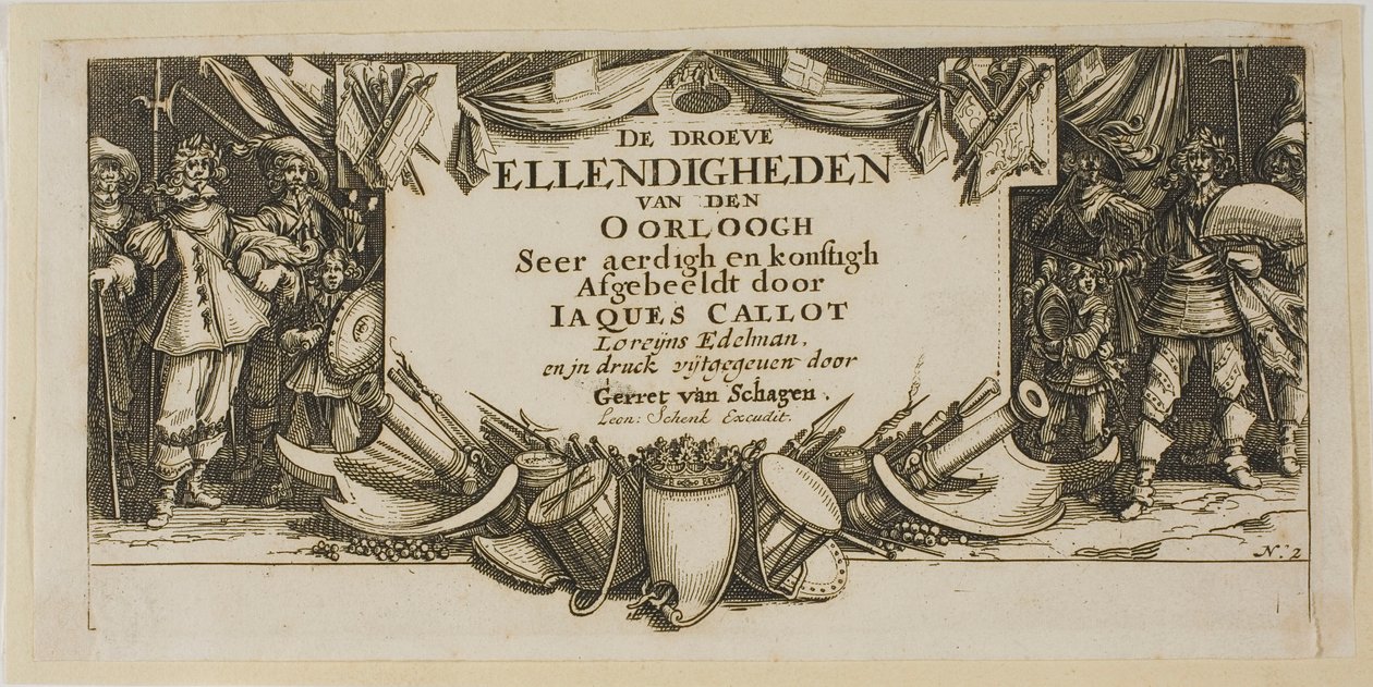 Frontispício, de As grandes misérias da guerra de Gerrit Lucasz van Schagen