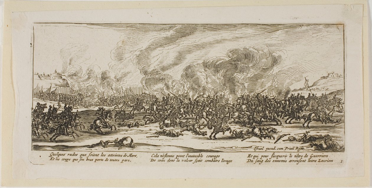 A Batalha, prato três de As grandes misérias da guerra de Gerrit Lucasz van Schagen