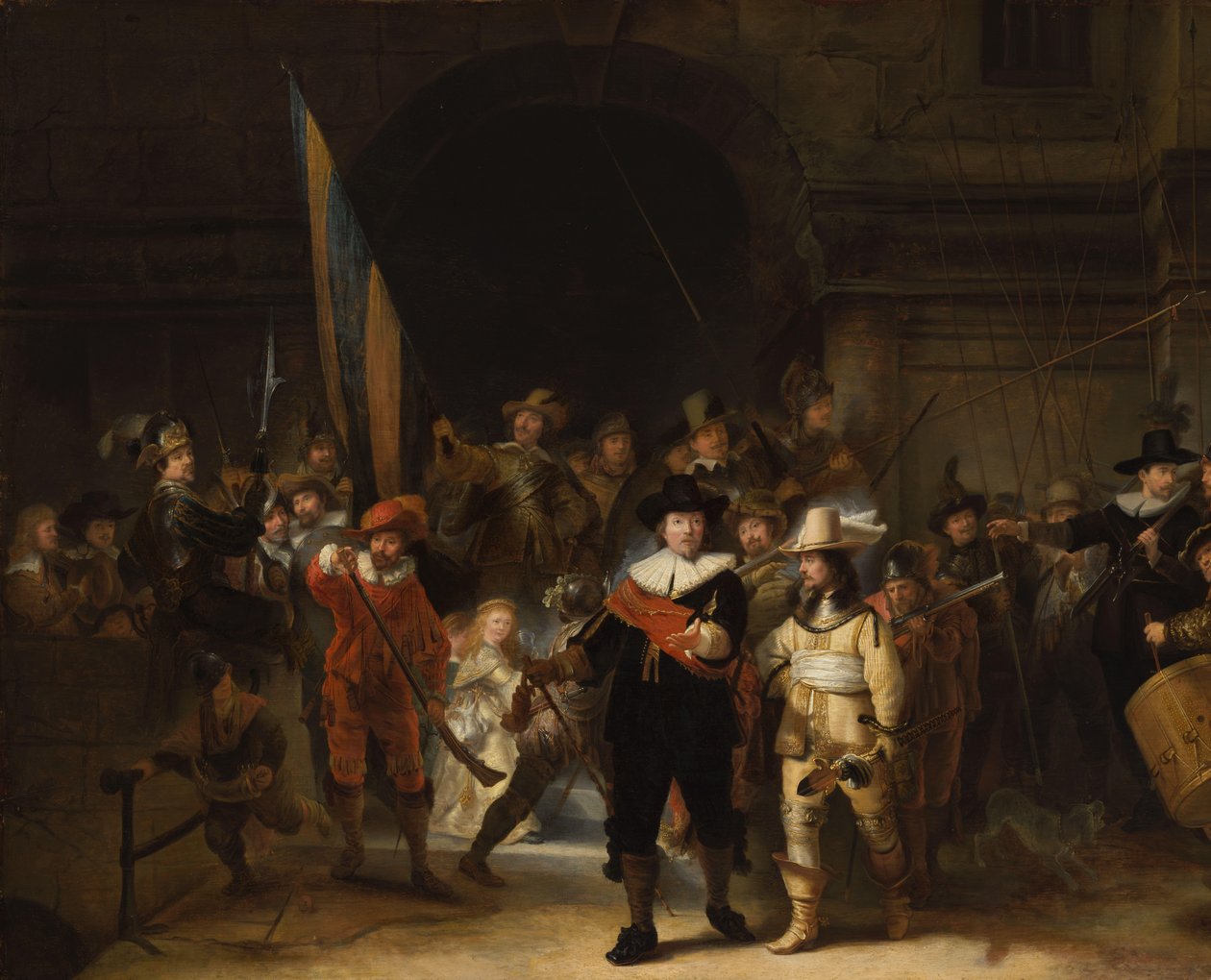 Cópia de A Ronda Noturna A companhia do capitão Frans Banning Cocq e do tenente Willem van Ruytenburch, conhecido como 