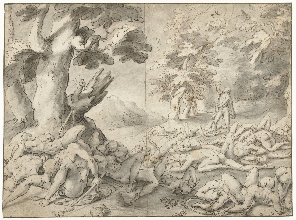 Sansão depois de derrotar os filisteus de Gerrit Pietersz. Sweelink
