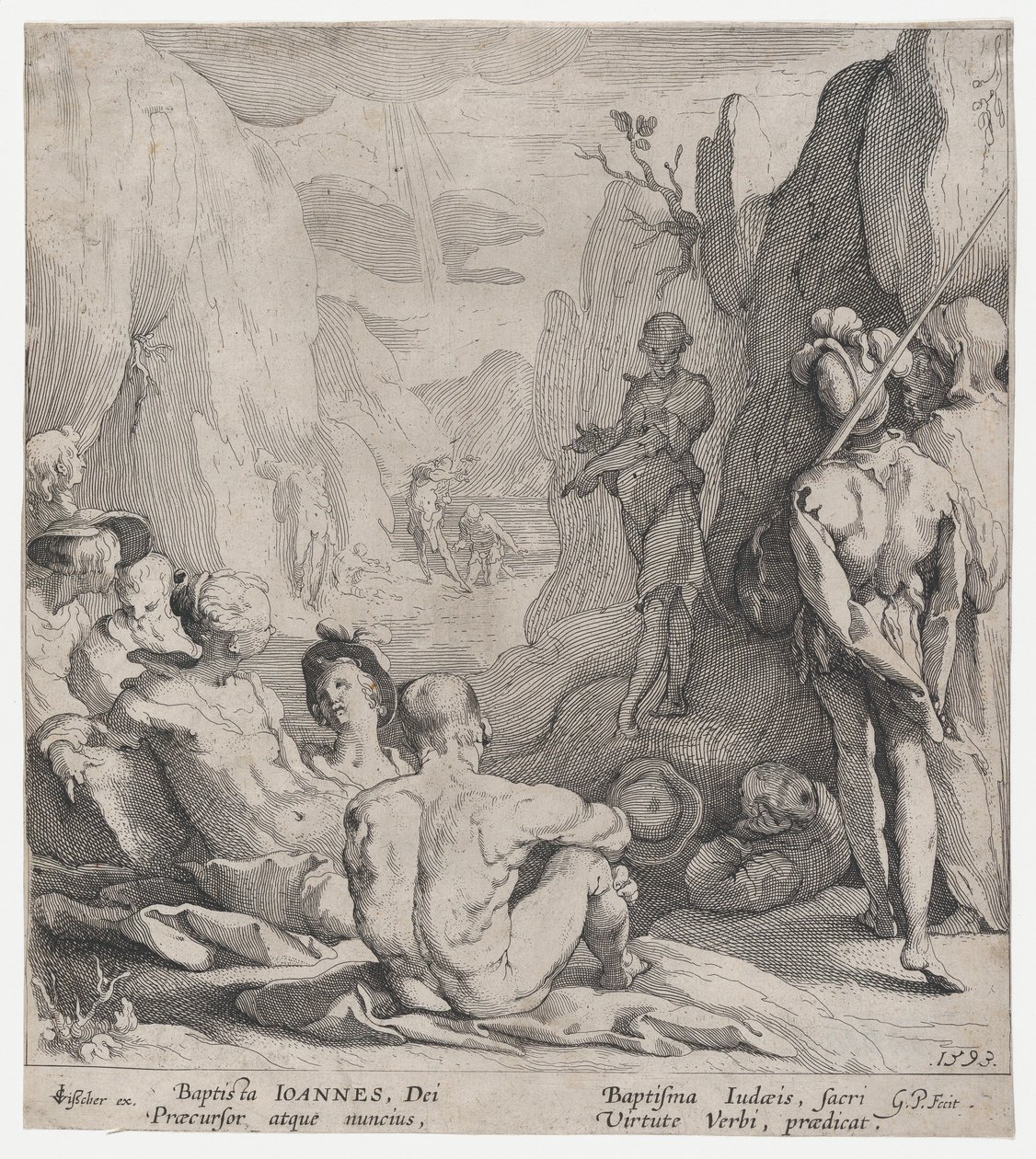 Pregação de São João Batista, 1593. de Gerrit Pietersz Sweelink