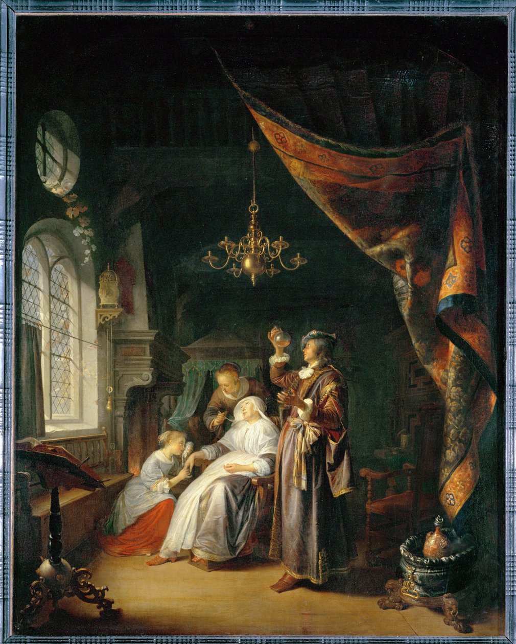 La femme hydropique - a mulher hidrópica ... de Gerrit or Gerard Dou