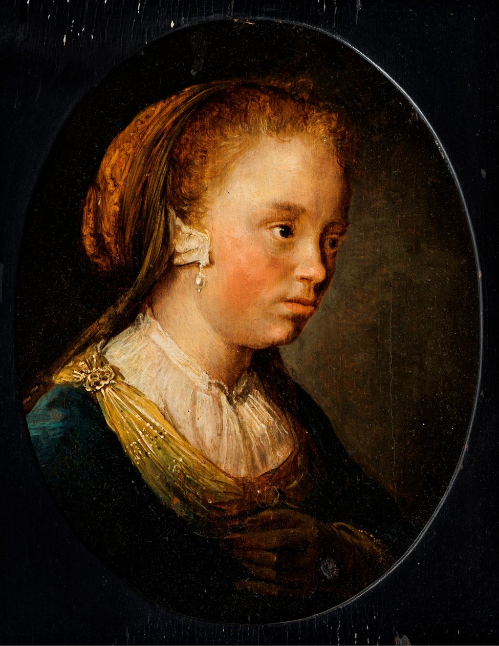 Retrato de uma jovem rapariga de Gerrit or Gerard Dou