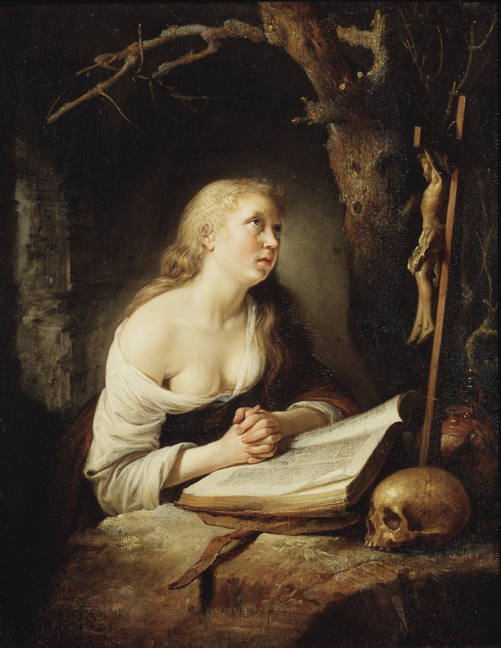 A Madalena Penitente, c.1650-65 de Gerrit Dou