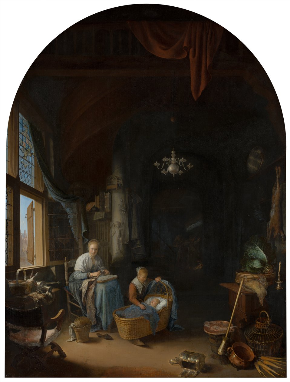 A jovem mãe, 1658 de Gerrit Dou