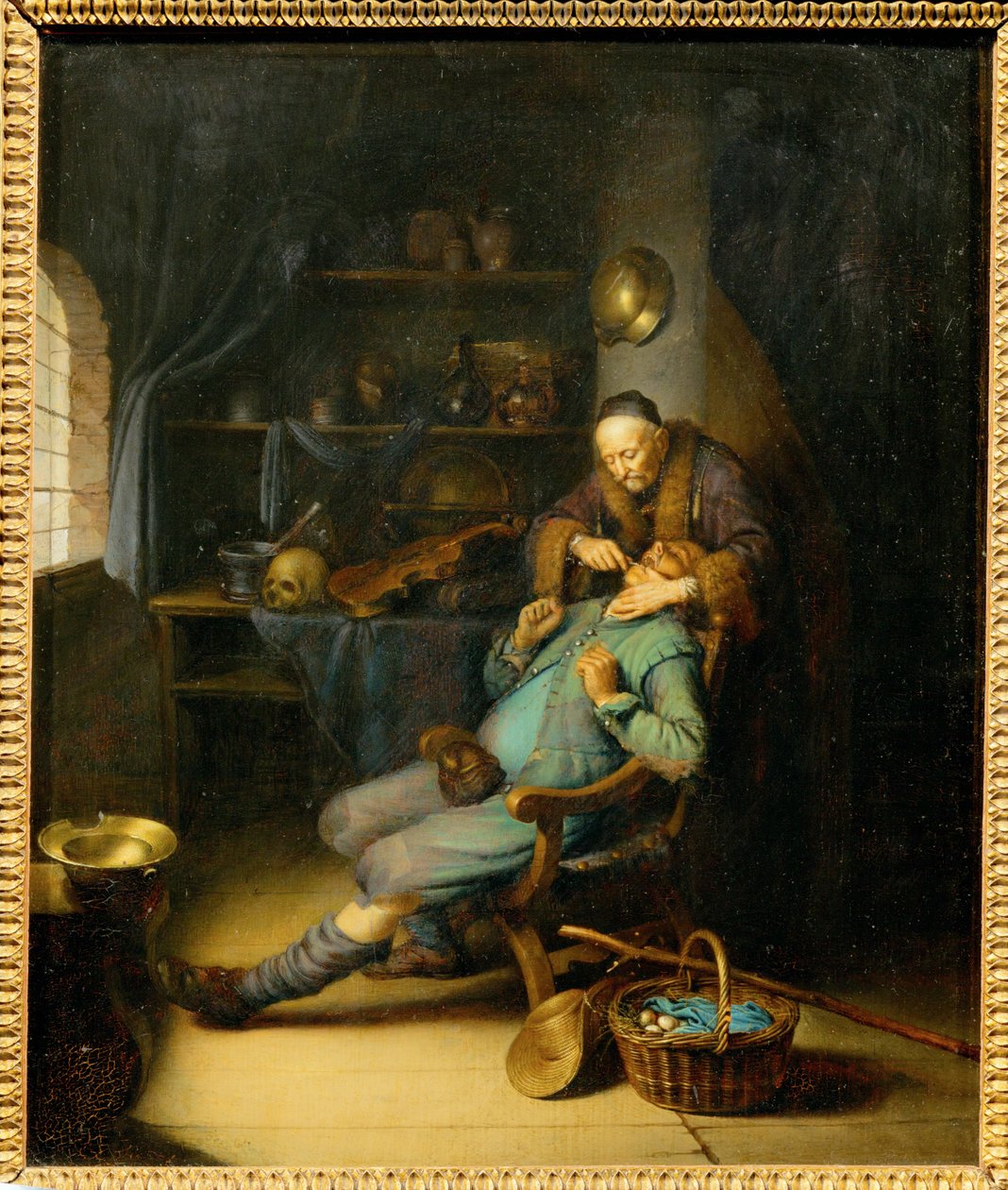 O dentista ... de Gerrit or Gerard Dou