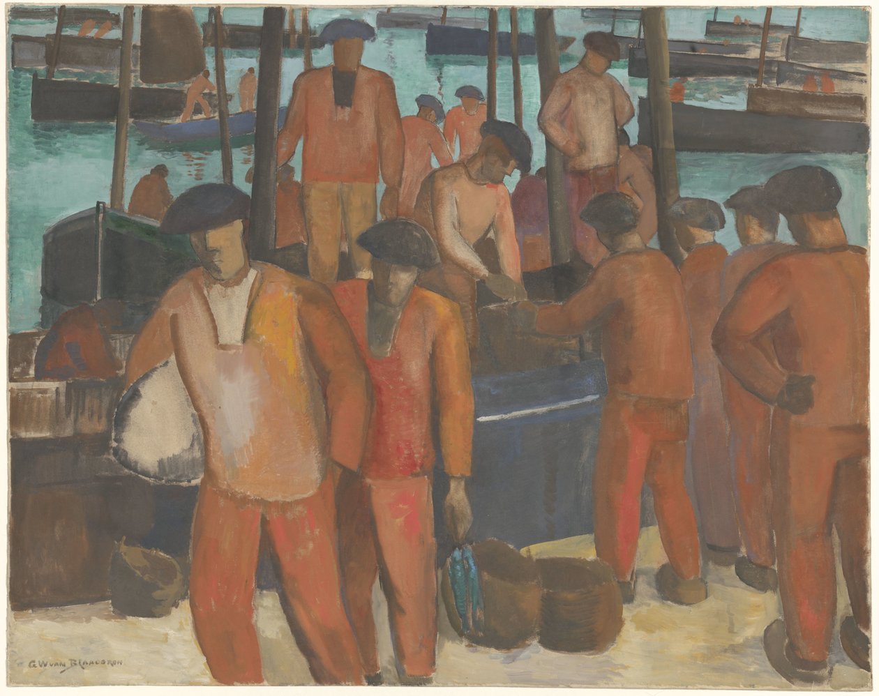 Haven te Douarnenez de Gerrit van Blaaderen