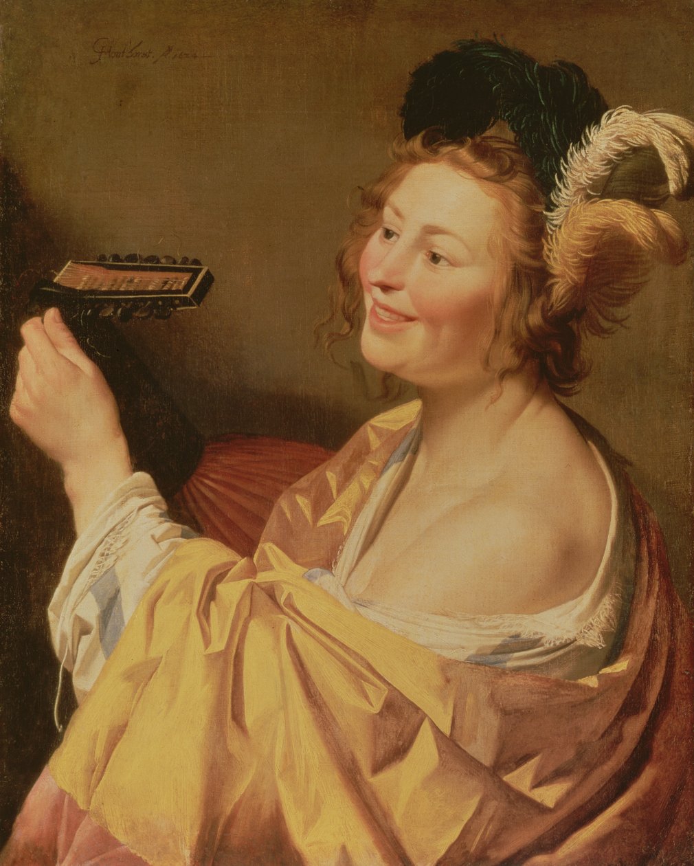 Um músico, 1624 de Gerrit van Honthorst