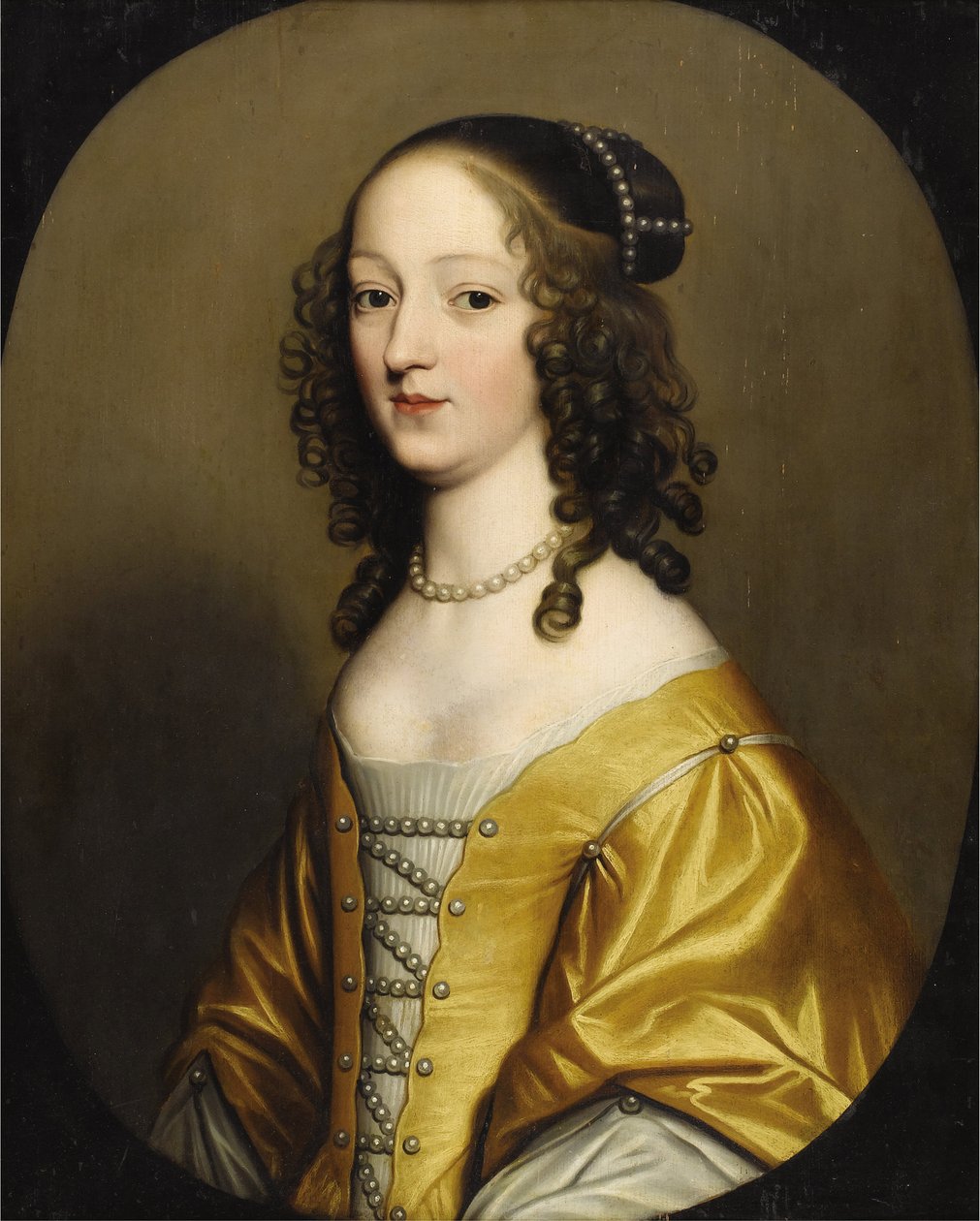 Elisabeth de Boheme - Elizabeth Stuart (1596-1662), Rainha da Boémia, por Honthorst, Gerrit, van (1590-1656). Óleo sobre madeira. Dimensão : 72,3x57,7 cm. Coleção Privada de Gerrit van Honthorst