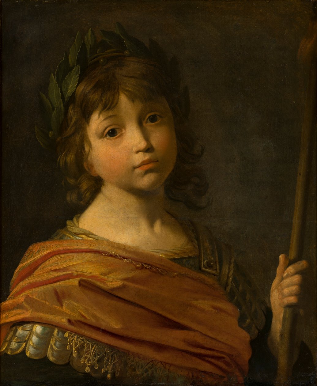 Retrato de Maurice ou Moritz, Príncipe Palatino (1621-1652) retratado como Marte, quando um rapaz, c.1625-35 (óleo sobre tela) de Gerrit van Honthorst