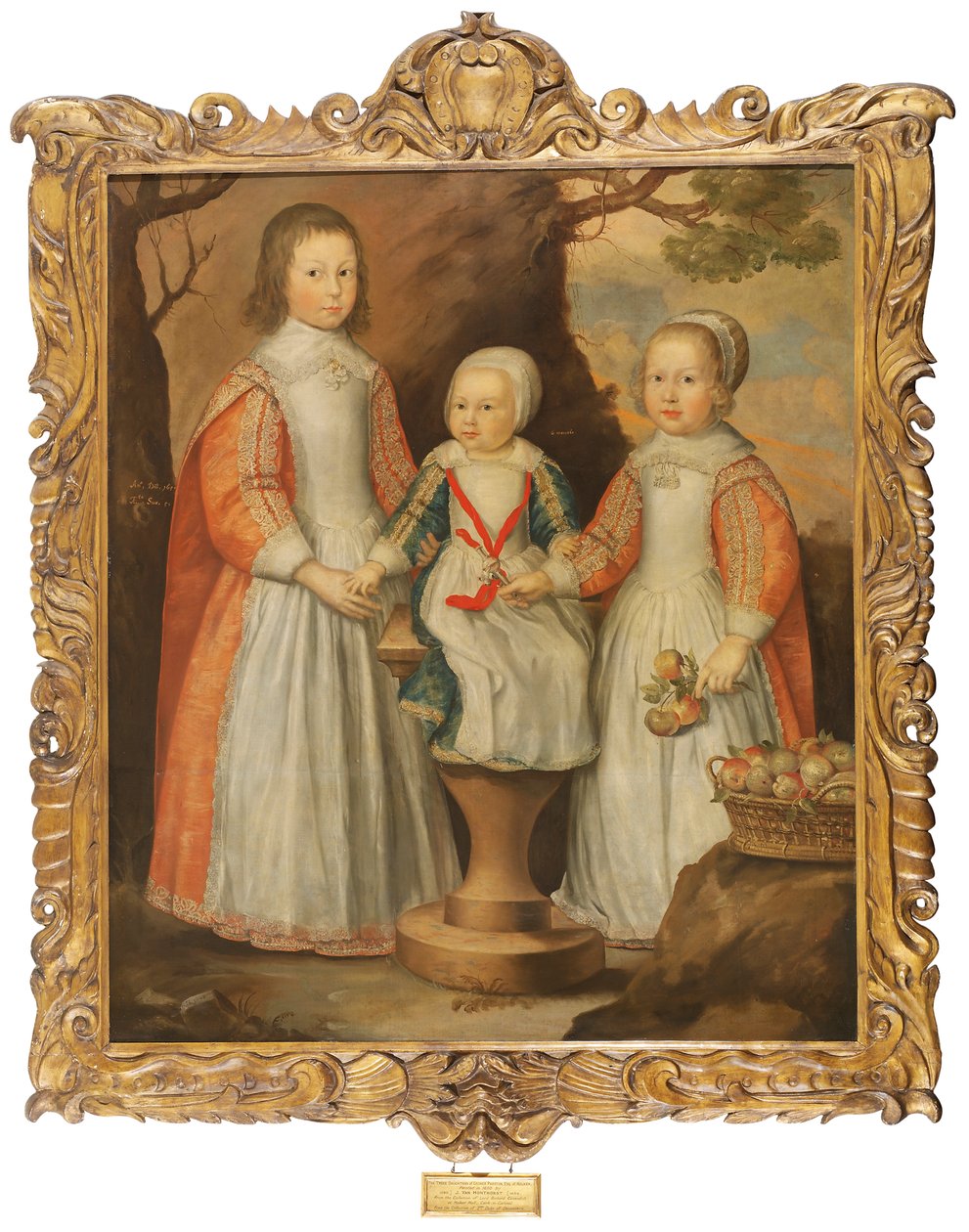 Retrato dos três filhos de George Preston de Holker, 1650 de Gerrit van Honthorst