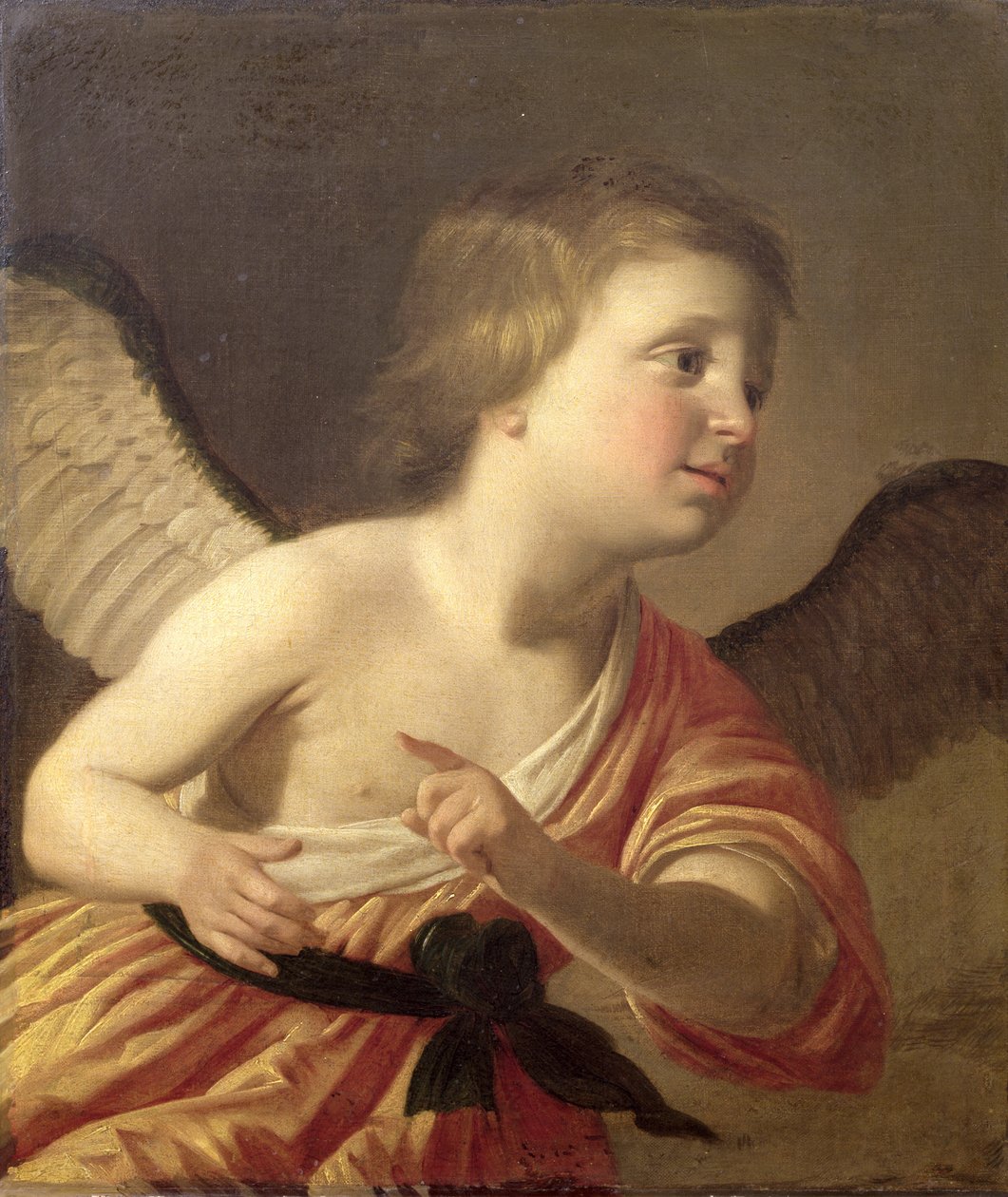 Retrato do jovem Príncipe Maurício da Boêmia (1620-53) como Cupido de Gerrit van Honthorst