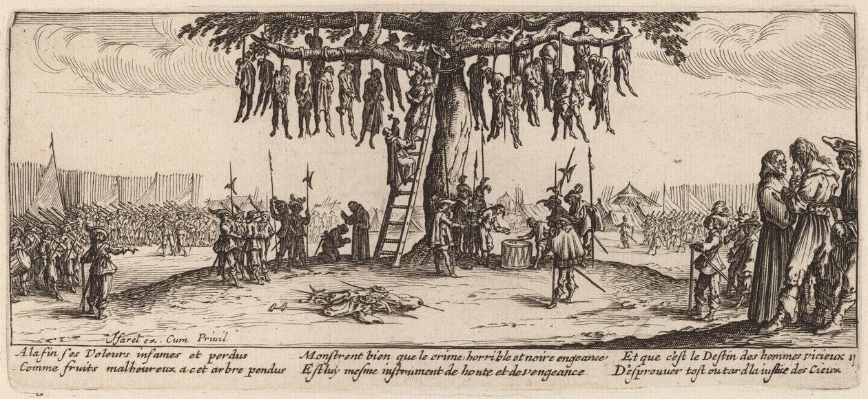 O enforcamento de Gerrit van Schagen after Jacques Callot