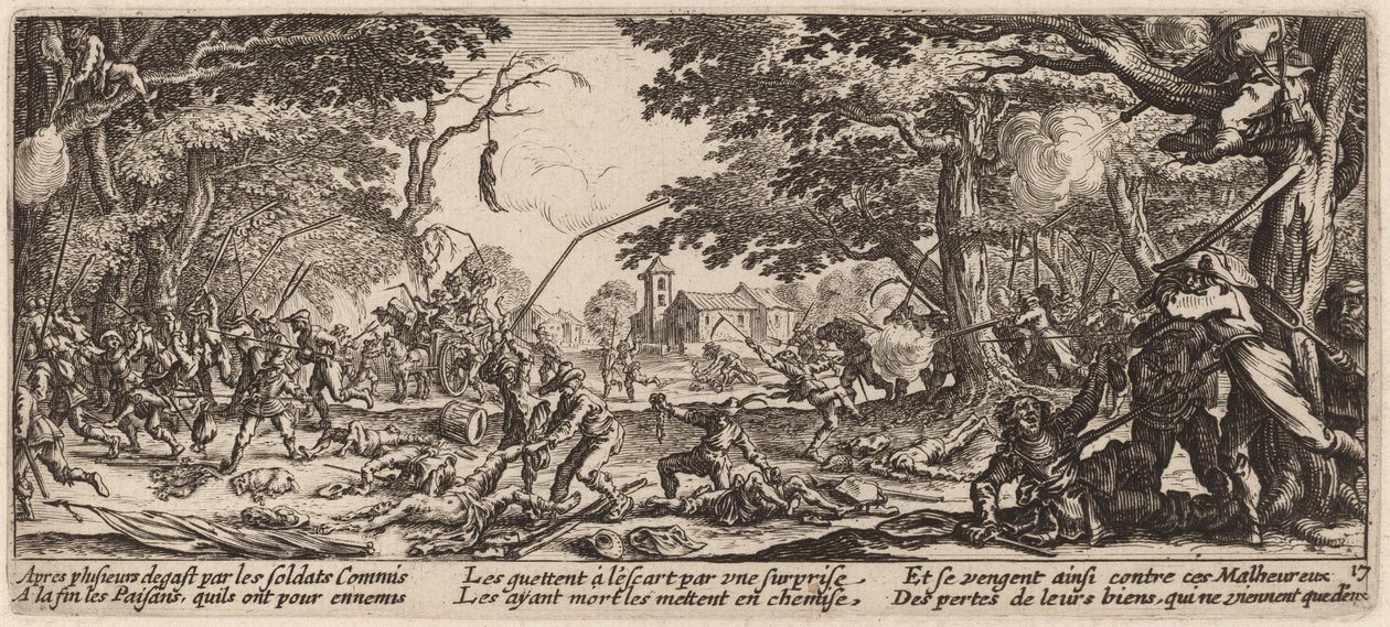 Os camponeses se vingam de Gerrit van Schagen after Jacques Callot