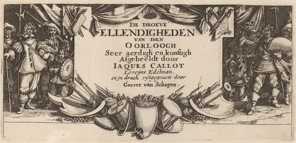 Folha de rosto de Gerrit van Schagen after Jacques Callot