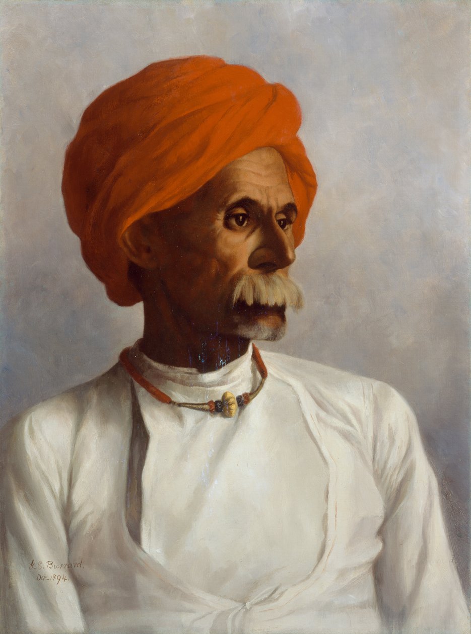 Gunga, um chaprassee do No.22 Astronomical Survey Party do Capitão SG Burrard, 1894 de Gertrude Ellen Burrard