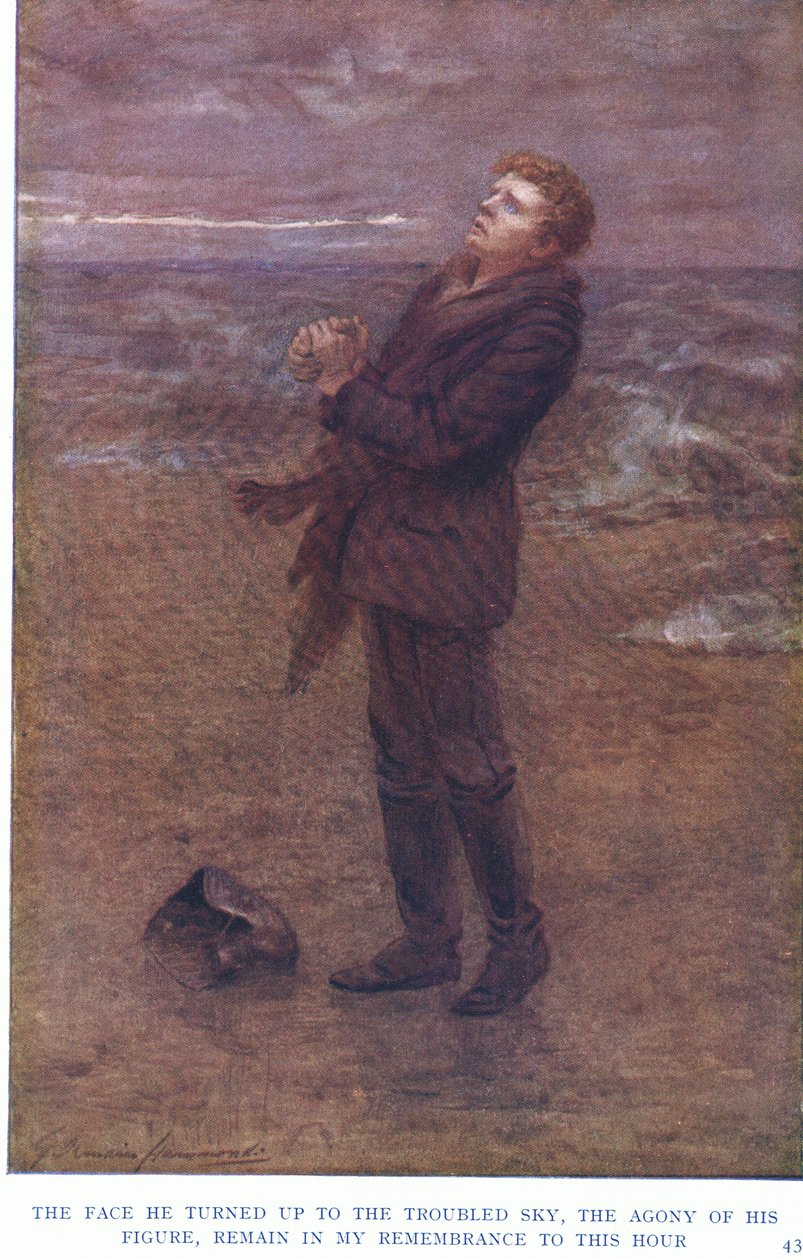 O rosto que ele apareceu no céu agitado, a agonia da sua figura, permanece na minha lembrança desta hora de Gertrude E. Demain Hammond