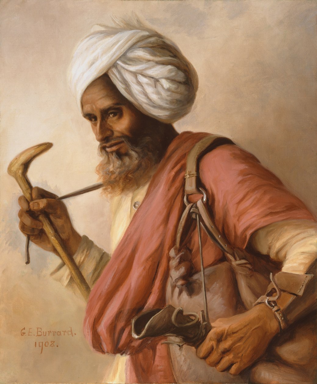 Hasan, transportadora de água para o artista e seu marido em Simla em 1908 de Gertrude Ellen Burrard