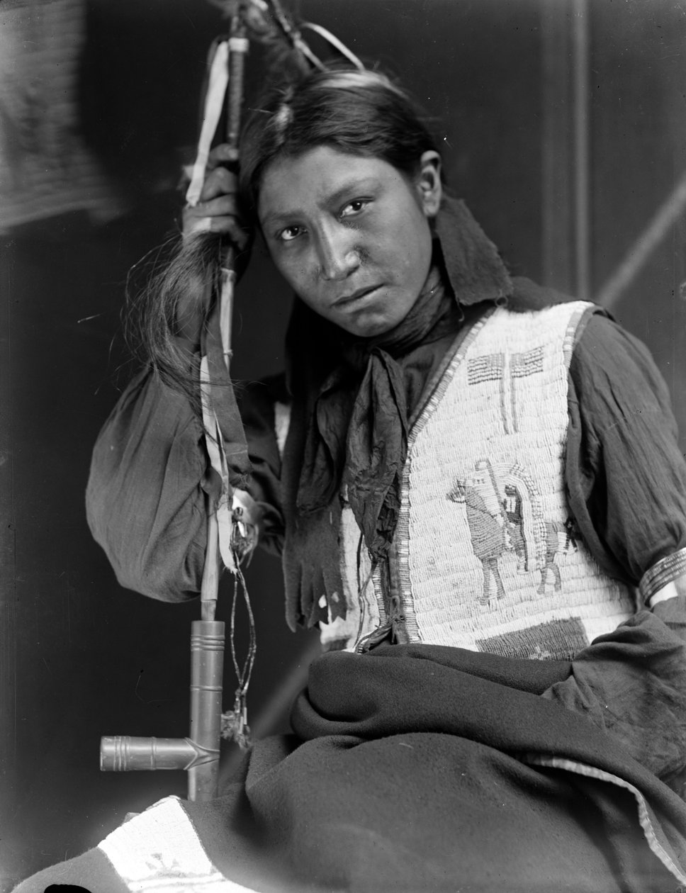 Charles American Horse, um membro do Wild West Show de Buffalo Bill, c.1900 de Gertrude Käsebier