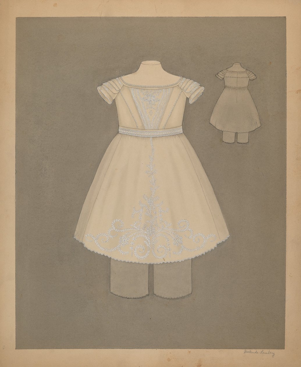 Vestido de criança, c. 1937. de Gertrude Lemberg