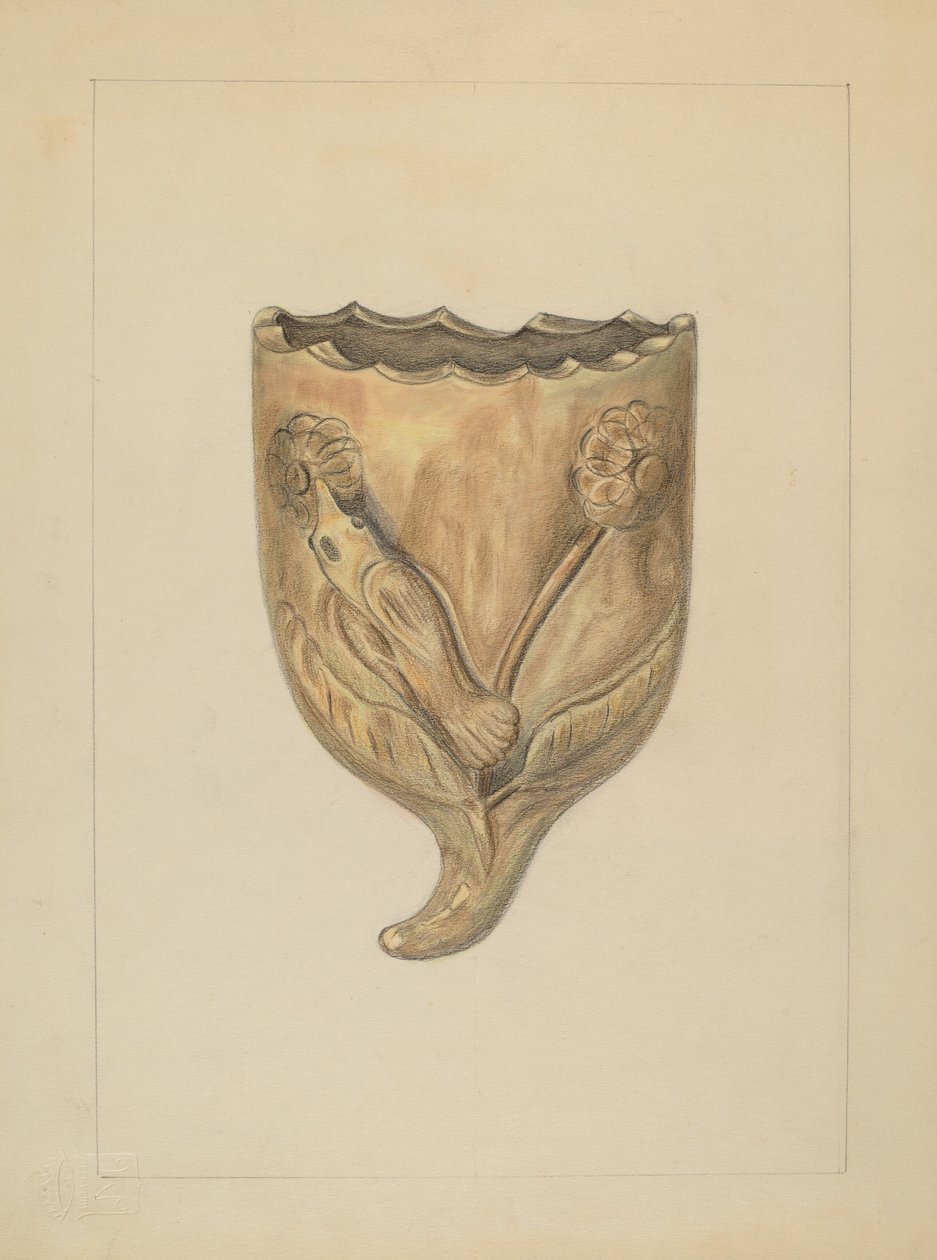 Bolso de parede para flores, 19351942. de Gertrude Lemberg