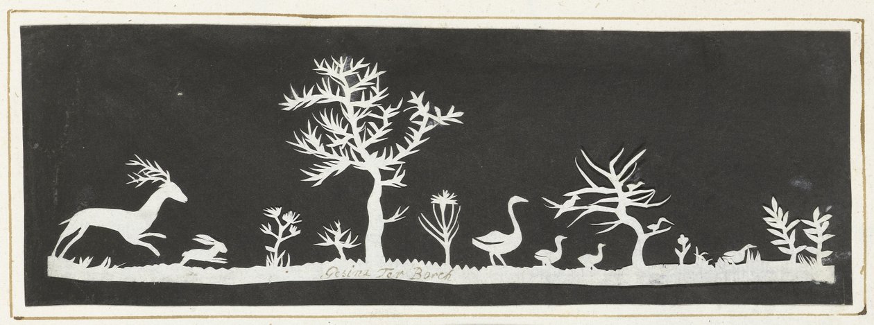 Fileira de animais e plantas de Gesina ter Borch