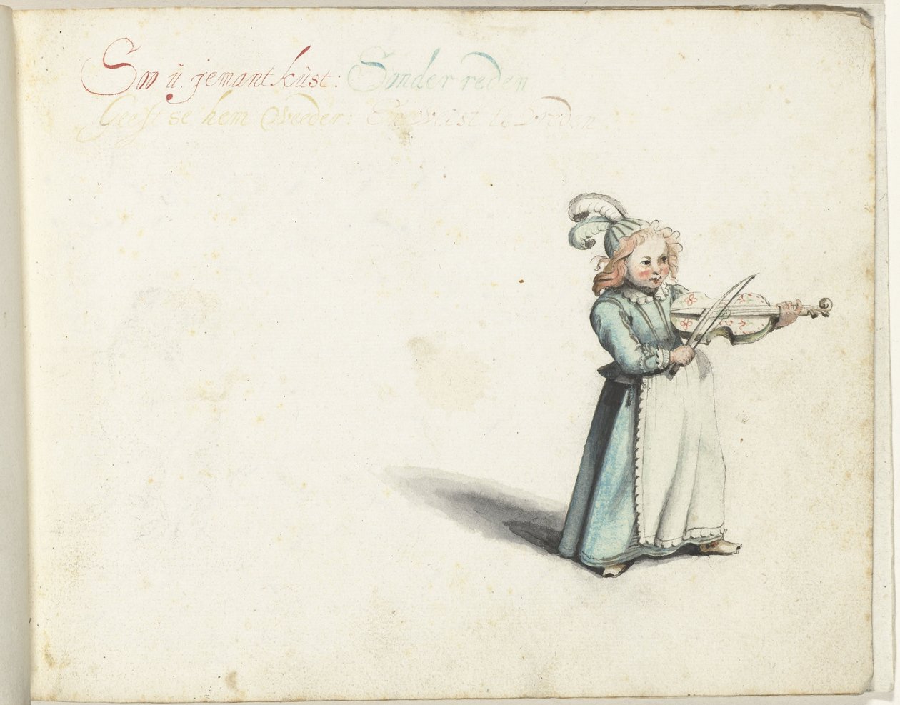 Criança a tocar violino de Gesina ter Borch